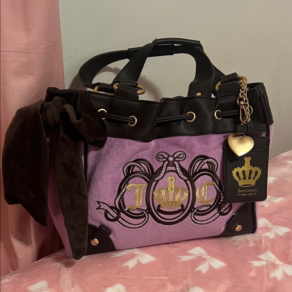 Juicy Couture Pink and Black Tote Bag